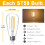 Edison LED Bulbs 8W 2700K E26 ST58 6 Pack 4