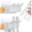 2 Pack Wall Mount Toothbrush Holder Toothpaste Dispenser, Plastic Wall Mount Toothbrush Hanger Compatible (White) 1