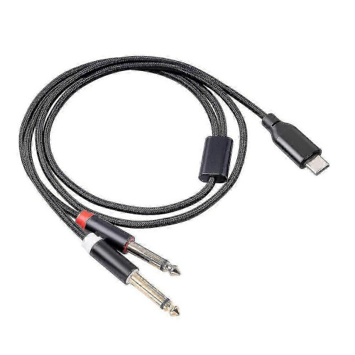 Câble audio stéréo USB-C vers double prise jack 6,35 mm, 1 mètre