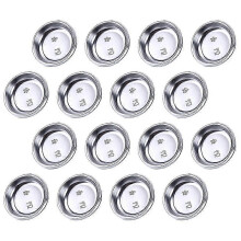 Ronde mosterdpotjes, kleine smaakmakers voor feestjes, zilverkleurig, 200 stuks