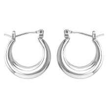 Fashionable Earrings Simple U-Shaped for Decoration 4Pcs Silver Woman