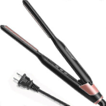 Small Flat Iron For Short Hair, Temperature Adjustable Pencil Flat Iron Fast Heat Up, Beard Straightening Iron Dual Voltage With Tourmaline Ceramic Pl