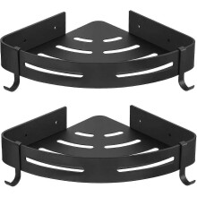 Corner Shelf Shower Shower Shelf No Drilling Bathroom Shelf Can Be Used In Bathroom,kitchen,with 4 Detachable Hooks Anti-
