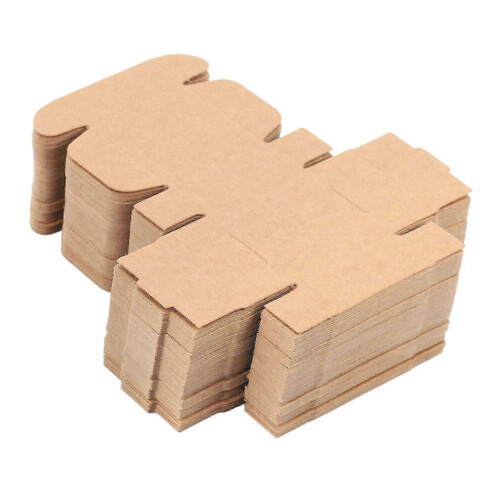 100 Stück kleine Kraftpapier-Verpackungsboxen