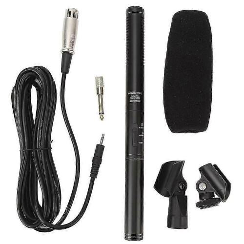 Microfono a condensatore XLR, microfono cardioide professionale, mini microfono a condensatore, microfono per interviste a giornalisti televisivi.