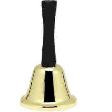 Handglocke aus Metall, Weihnachtsglocke mit Griff, Teeglocke, Rufglocke, Empfangsglocke