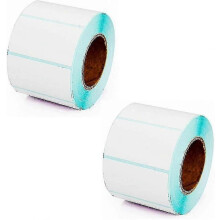 2 Rolls 1400pcs 55mm X 30mm Self Adhesive Self Adhesive White Blank Sticky Labels For Writing On Jars, Thermal Labels For Thermal Printer