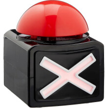Buzzer avec son et éclairage LED, pour les soirées jeux et les quiz télévisés.