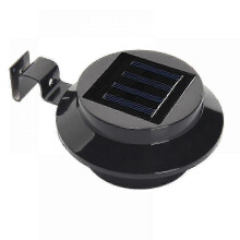 2 luci solari a 3 LED per grondaie e recinzioni, con sensore di movimento, luci da parete per esterni - Bianco caldo