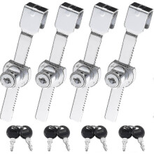4 Pcs Sliding Glass Door Ratchet Lock , Glass Door Lock , Cabinet Safety Lock For Glass Door Cabinet Display Drawer Cupboard Mail Box Door Showcase