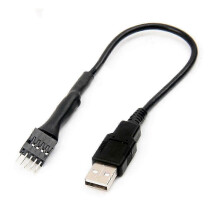 9-pin Usb Male Header To Single Usb Type A Male Cable