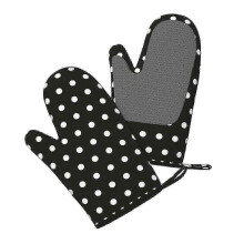 2025 Polka Dot Pattern (3) Oven Mitts Silicone Gloves 1 Pair Non Slip Heat Resistant Kitchen Mittens For Cooking Baking Grilling Bbq