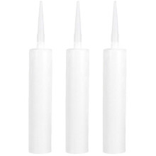 3pcs Empty Hose Sealing Caulk Tubes for Storage, Applicator Bottles for Fillable Caulk, Cement, or Liquid Containers Simple Plastic Design