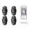 USB Charging Waterproof 4PCS Wireless LED Strobe Lights with Remote Control, 8 Colors for Emergency Warning 1