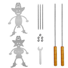 Funny Stainless Steel Bbq Fork, Funny Bbq Fork, Marshmallow Grill Stick With Wooden Handle, Campfire Bbq Accessories, Campfire