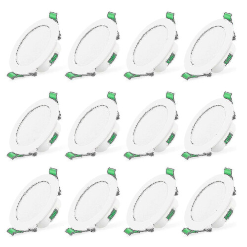 12 pezzi Faretti LED da incasso a soffitto da 7 W, sottili, TAO