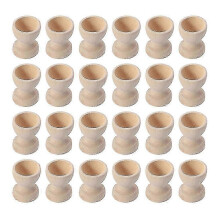 24 soportes de madera para huevos, hueveras, recipientes para almacenar huevos, hueveras de Pascua para el hogar.