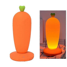 Veilleuse LED rechargeable mini lampe USB portable pour la maison et le bureau (Carotte orange)