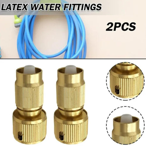 2x Aluminium Garden Hose Quick Connectors 1