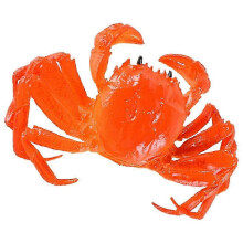 Figurine de crabe marin en plastique pour décoration, lot de 5, jouet orange réaliste