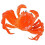 Plastic Marine Crab Model for Decoration 5Pcs Realistic Orange Toy 1
