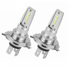 2Pcs H4 LED Headlight Bulbs, White Light, Energy Saving, 8 LEDs, High Brightness Car Headlamp Bulbs