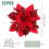 Κόκκινα κλιπ λουλουδιών Poinsettia με γκλίτερ 12 τεμάχια 2