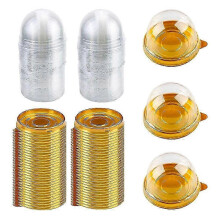 100 mini boîtes à cupcakes en plastique transparent, rondes, pour gâteaux de lune, biscuits et muffins