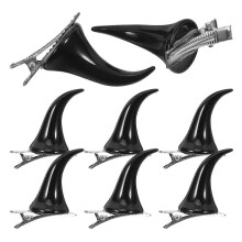 Halloween Hair Clips Horns Hairpin for Costume Use 20Pairs Black