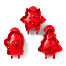 Lot de 3 moules à tartelettes pour la pâtisserie, mini-tartes, accessoires de Noël, presse-pâte, moules à tartelettes de poche.
