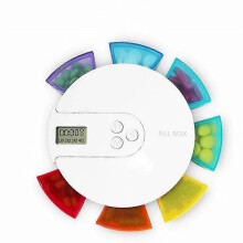 7-Day Automatic Pill Dispenser Weekly Smart Timing Pill Reminder for with Alarm,Portable Electronic