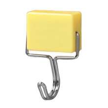 Adhesive-Free Magnetic Hook Strong Suction Yellow Iron Material Easy Installation Wall Refrigerator Door No Drilling Damage-Fre