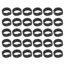 Anneaux de maintien pour tresses dreadlocks (90 pièces, noir)