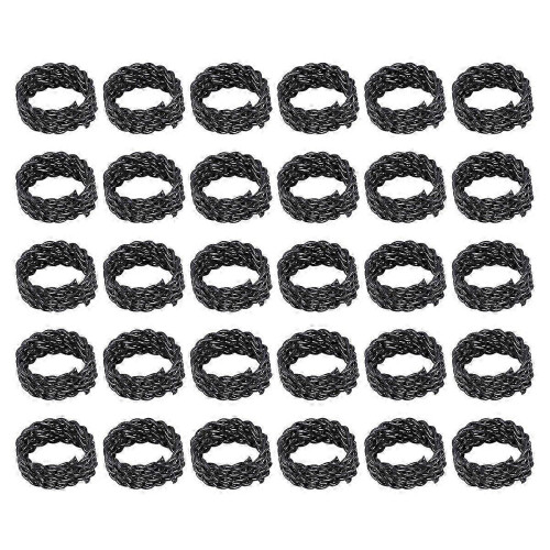 Dreadlock Cuffs Hair Extensions Rings for Secure Braiding 90Pcs Black