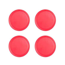 4PCS 50mm Air Hockey Pushers Pucks Replacement For Game Tables Goalies Header Kit Air Hockey Equipment Accessories(Red)