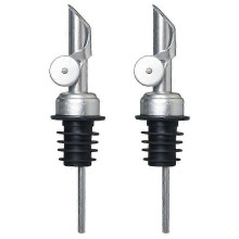 Stainless Steel Oil Pourer Spouts with Silicone Seal for Olive Oil & Liquor Bottles Drip Free, Spill Resistant Kitchen Dispensers for Easy One