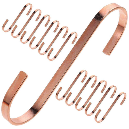 Tiny S Hooks Practical Design Metal Hanging Hooks for Home Organization Rose Gold 12Pcs