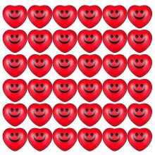 36Pcs 's Day Heart Stress Balls Shaped Stress Balls Heart Smile Stress Balls for Party