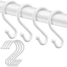 Crochets décoratifs pour rideau de douche en alliage de zinc brossé antirouille, lot de 12.