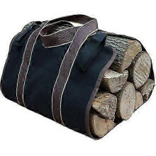 Sac de rangement pour bûches de chauffage en toile imperméable, portable et pliable (1 pièce)