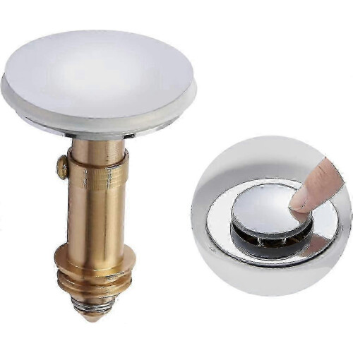 Pop-up drain for kitchen sink, bathroom, washbasin, bathtub, solid chromed brass, 38 mm