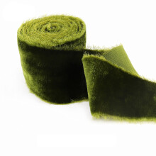 Fluwelen lint 1,6 inch x 3 yards met gerafelde rand