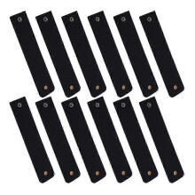 Ronds de serviette modernes factices pour Thanksgiving, lot de 24 noirs