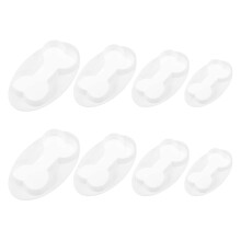 Emporte-pièces en plastique blanc en forme d'os pour biscuits de chien, légers et portables, lot de 8.