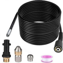 Nettoyeur de tuyaux de 15 m pour nettoyeur haute pression Krcher, tuyau large professionnel compatible K2-K7/HD/HDS 180 bar 60 C