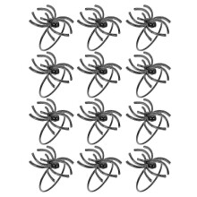 Anneaux de serviette décoratifs en métal en forme d'araignée pour Halloween (36 pièces)