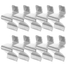 10 stuks metalen kastplankclips van 8 mm, ijzeren clips voor tussenschotten, U-vormige verstelbare plankdragers voor kantoorkasten en archiefplanken.