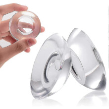 9 Pcs Silicone Door Bumper Wall Protector , Self Adhesive Clear
