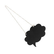 Panneaux en bois, petits tableaux noirs pour laisser des messages, lot de 12, noir