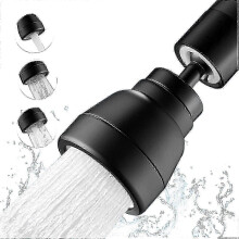 3 Modes Spray Head Kitchen Faucet Nozzle - 360 Degree Spray Head Kitchen Sink, Kitchen Aerator (Black)